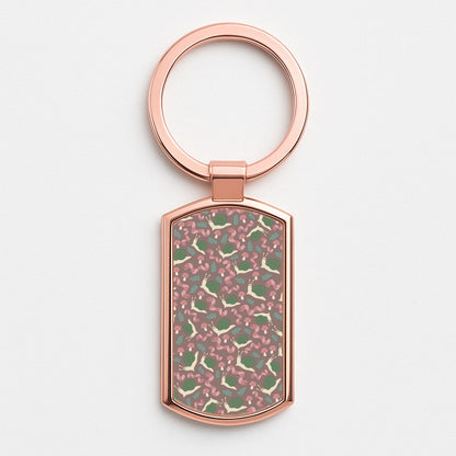 Snails - Animal Patterns Rose Gold Keyring