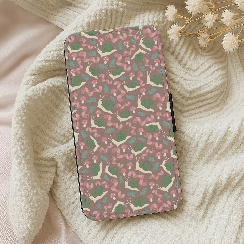 Snails - Animal Patterns Wallet Phone Case