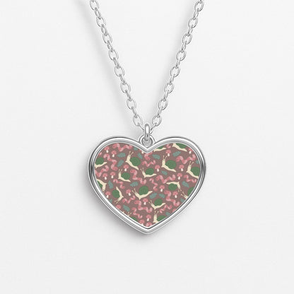 Snails - Animal Patterns Heart Necklace