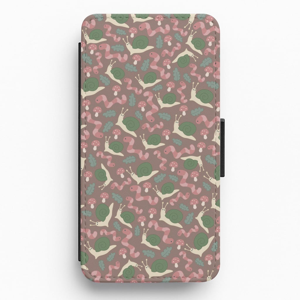 Snails - Animal Patterns Flip / Wallet Phone Case