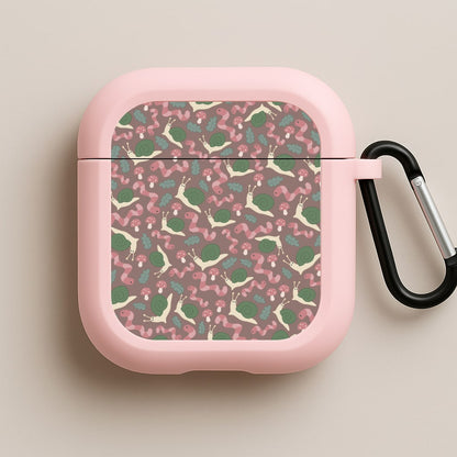 Snails - Animal Patterns Pink AirPods Case