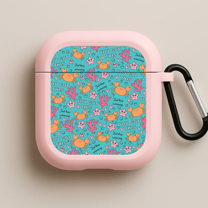 Crabs - Animal Patterns Pink AirPods Case