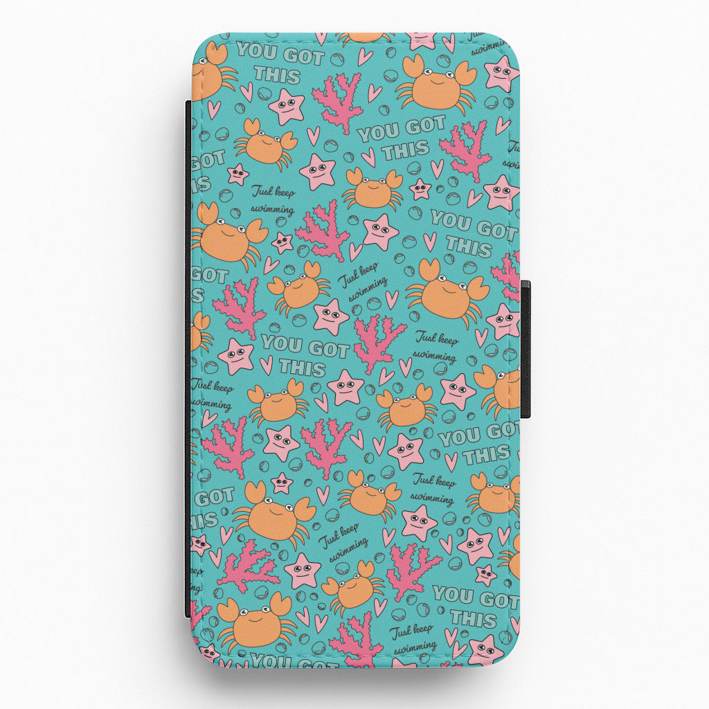 Crabs - Animal Patterns Flip / Wallet Phone Case