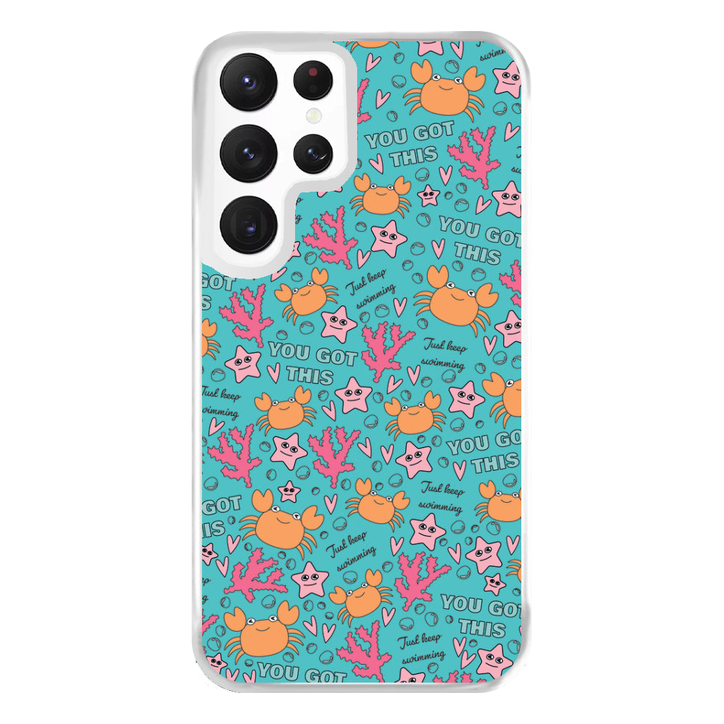 Crabs - Animal Patterns Phone Case for Galaxy S22 Ultra