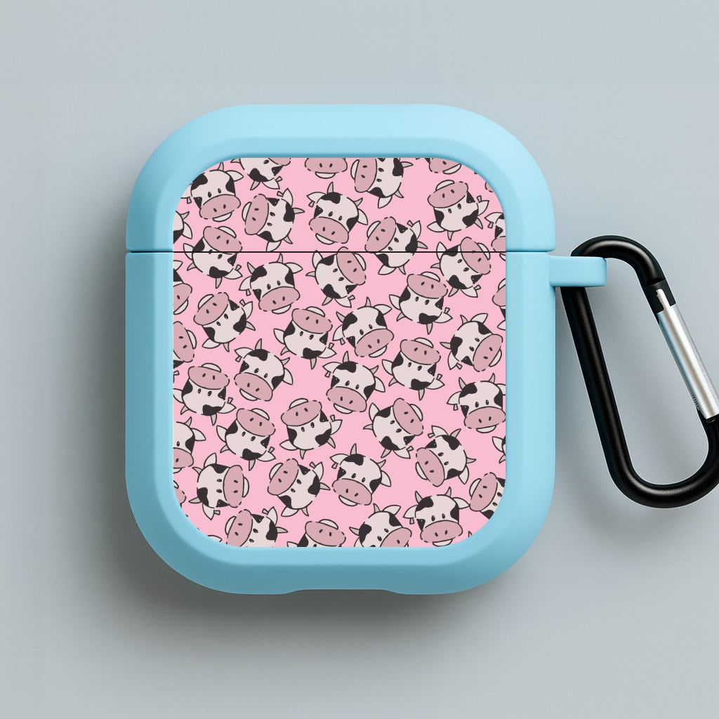 Cows - Animal Patterns Blue AirPods Case