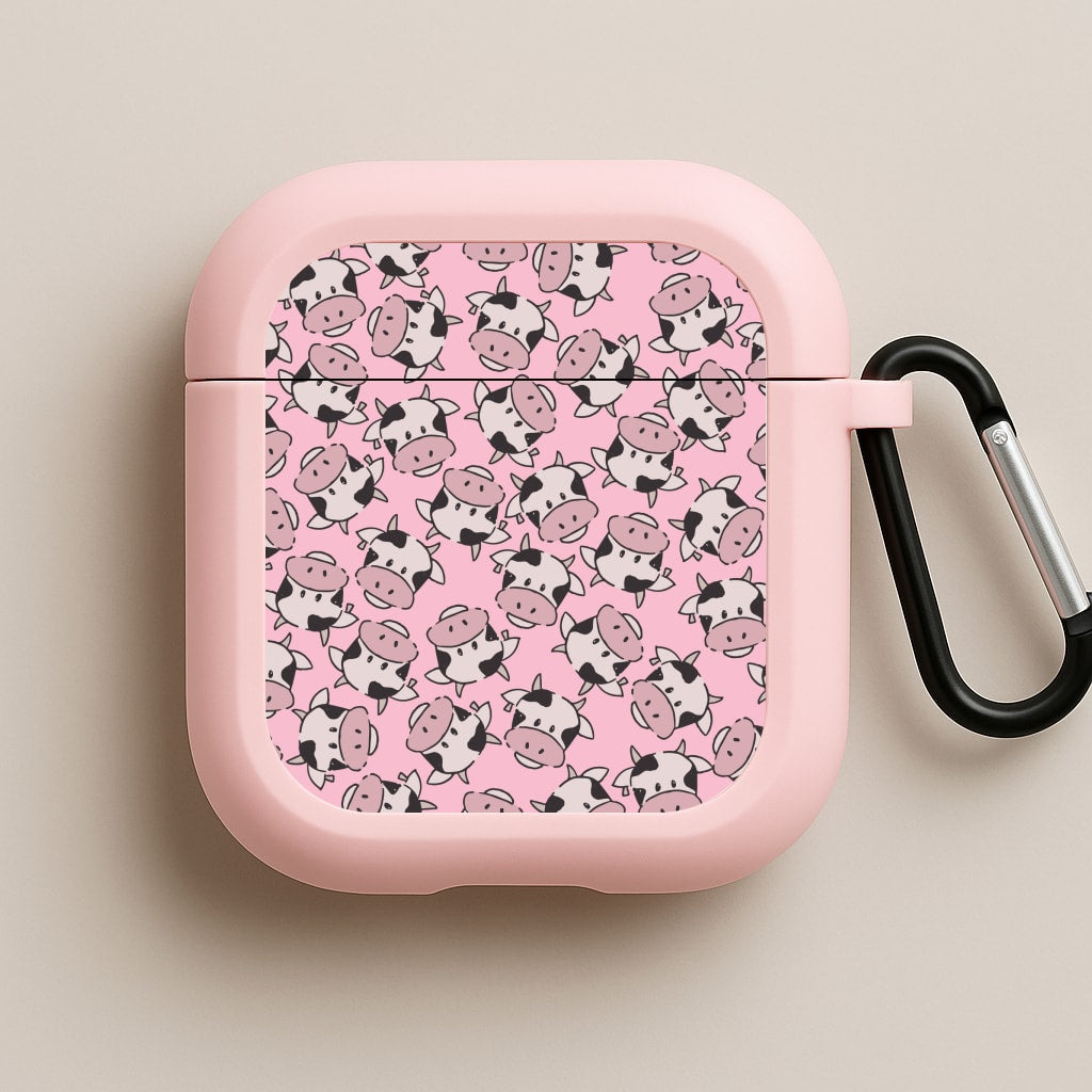 Cows - Animal Patterns Pink AirPods Case