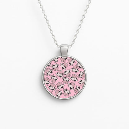 Cows - Animal Patterns Circle Necklace