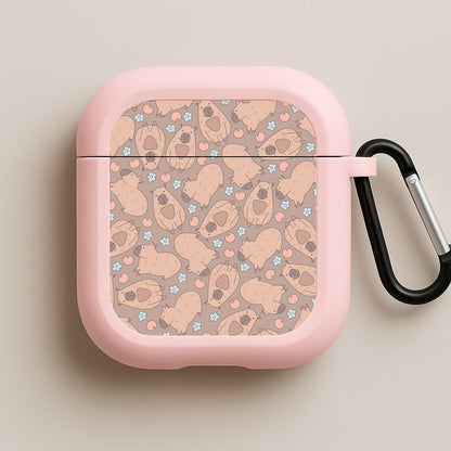 Capybara - Animal Patterns Pink AirPods Case