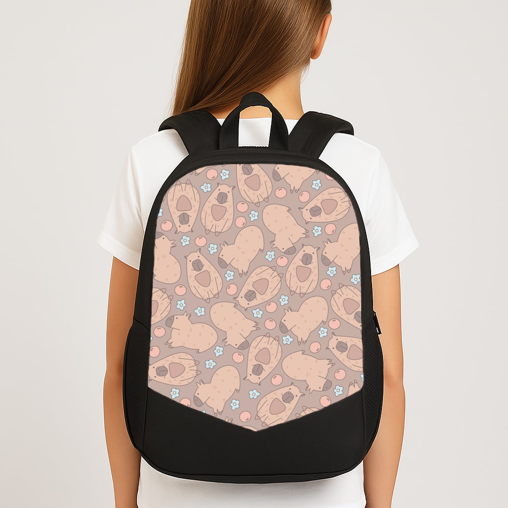Capybara - Animal Patterns Large School Bag