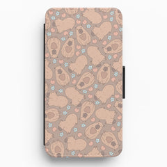 Capybara - Animal Patterns Flip / Wallet Phone Case