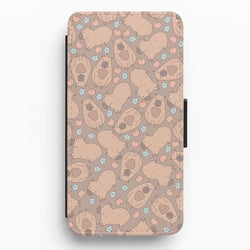 Capybara - Animal Patterns Flip / Wallet Phone Case