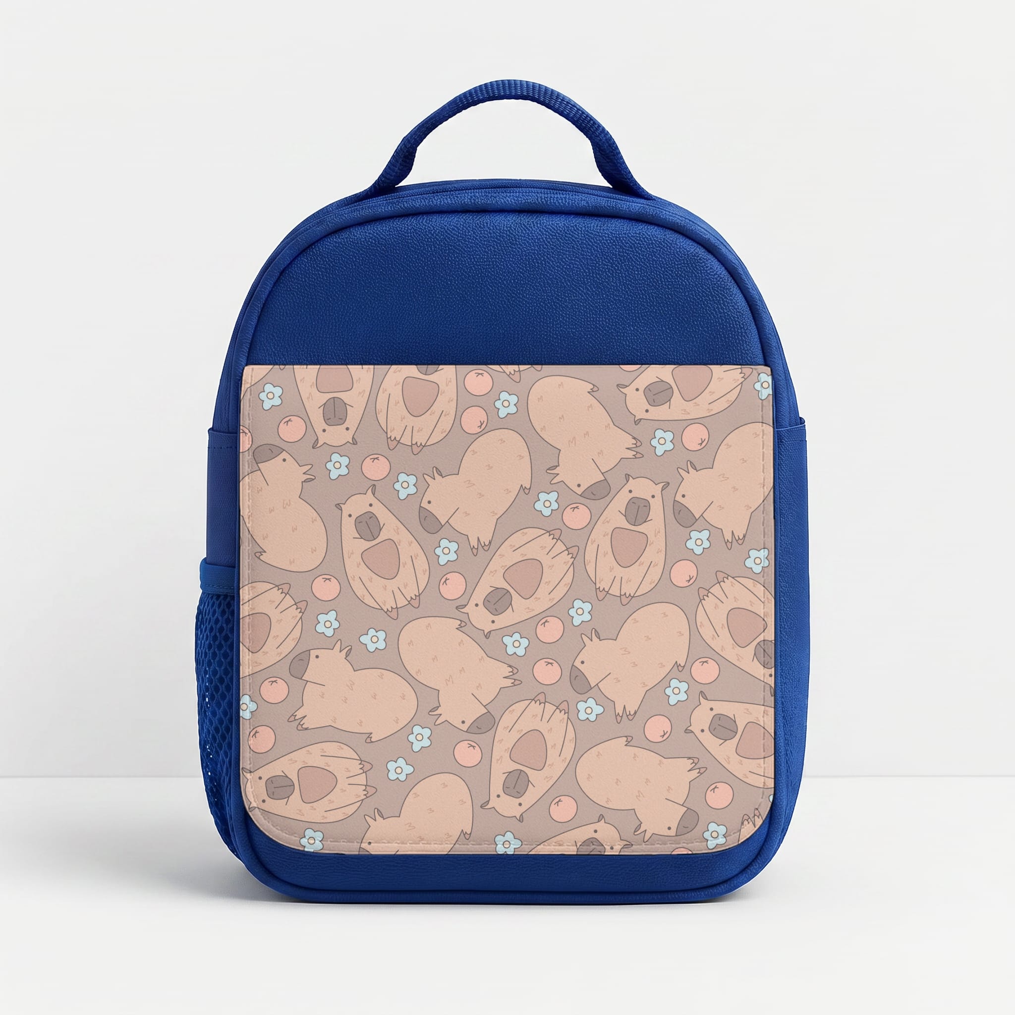 Capybara - Animal Patterns Lunchbox - Blue