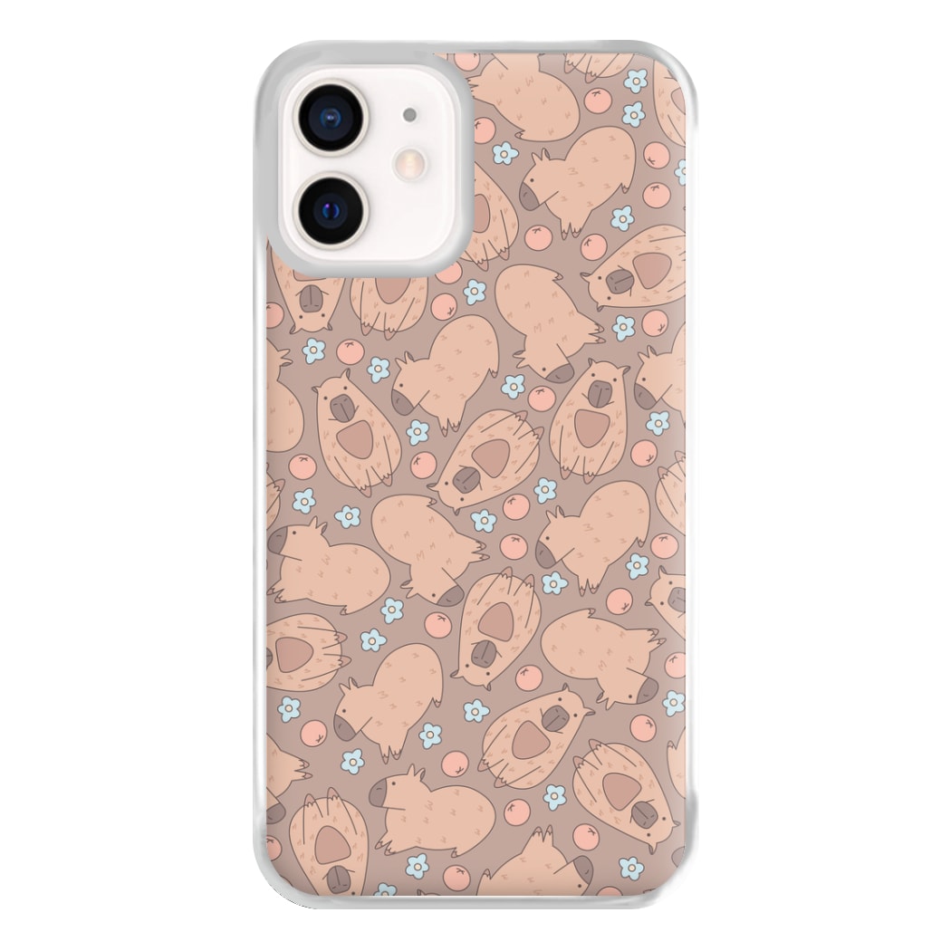 Capybara - Animal Patterns Phone Case for iPhone 12 Mini