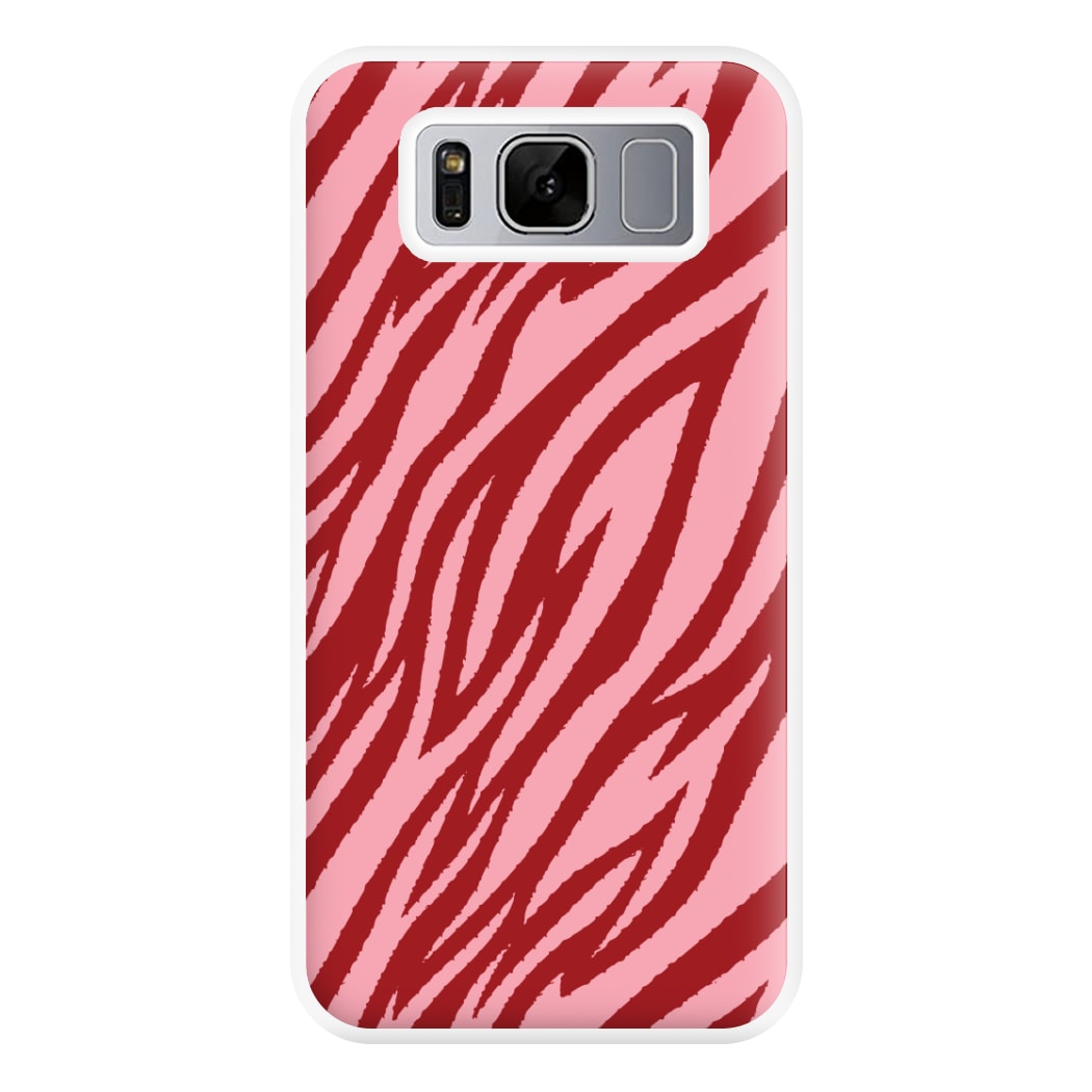 Red And Pink Tiger Print Phone Case for Galaxy S8 Plus
