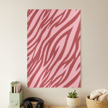 Red And Pink Tiger Print Poster