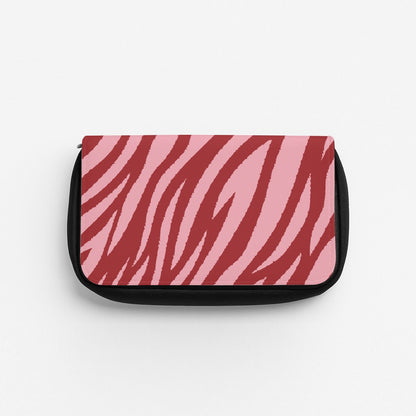 Red And Pink Tiger Print Pencil Case