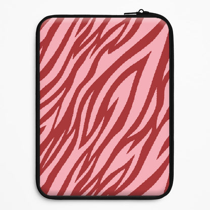 Red And Pink Tiger Print Universal Laptop Sleeve