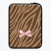 Coquette Brown Tiger Print Laptop Sleeve 1
