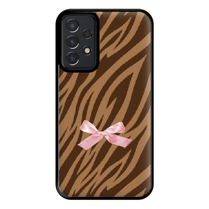 Coquette Brown Tiger Print Phone Case for Galaxy A52 / A52s