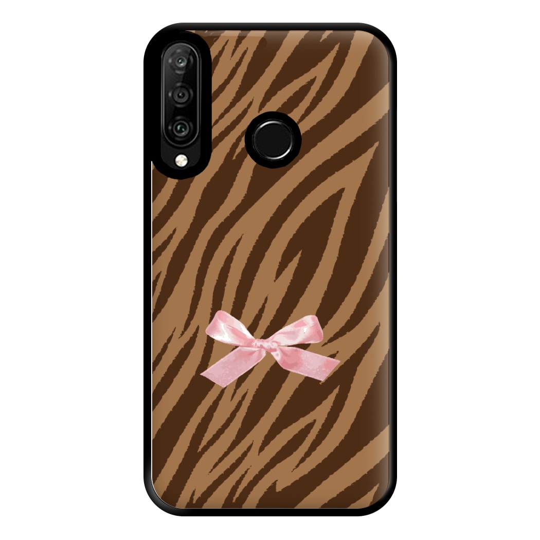 Coquette Brown Tiger Print Phone Case for Huawei P30 Lite