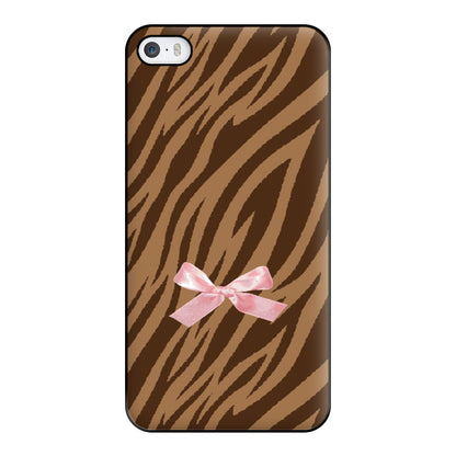 Coquette Brown Tiger Print Phone Case for iPhone 5 / 5s / SE 2016