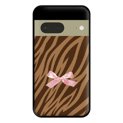 Coquette Brown Tiger Print Phone Case for Google Pixel 7a