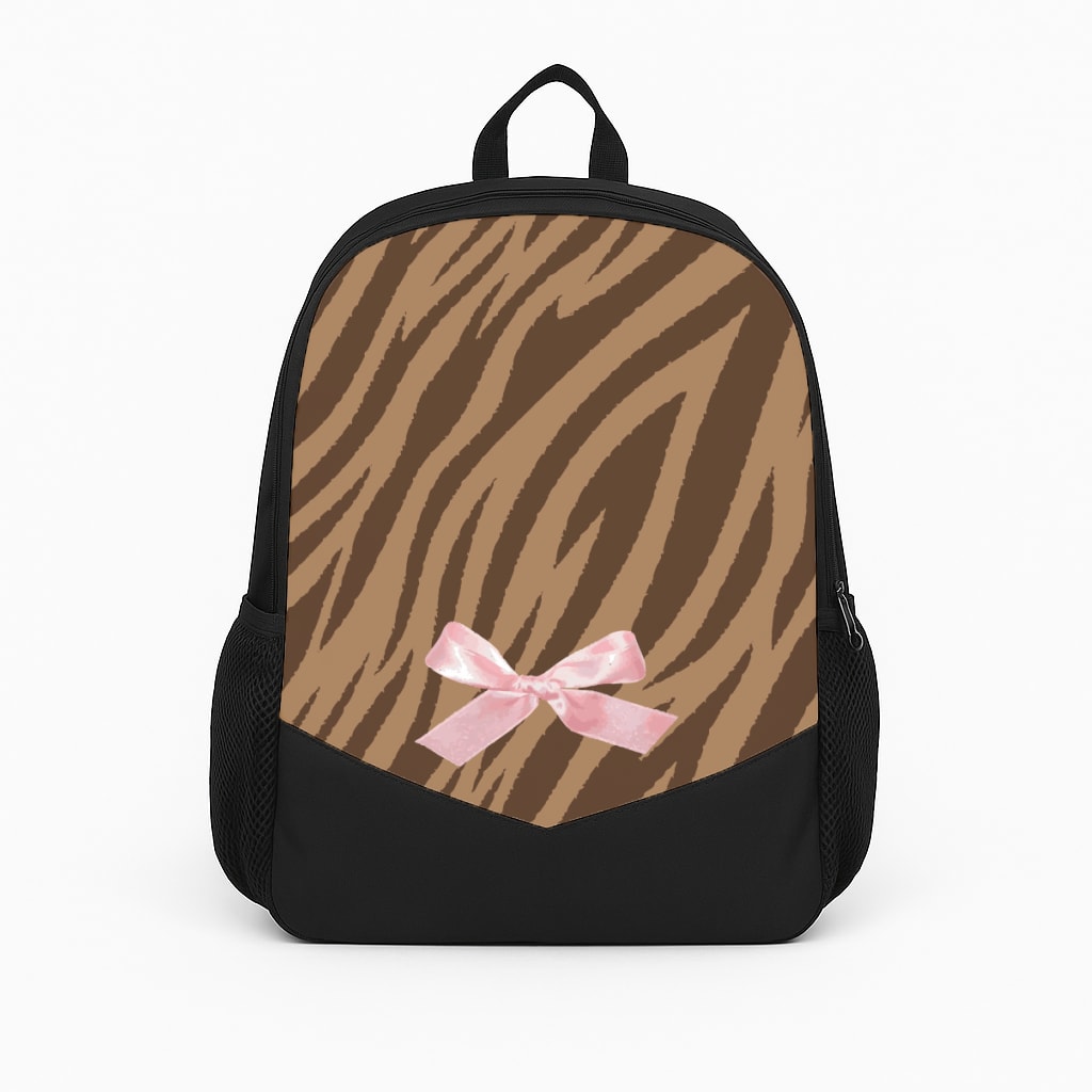 Coquette Brown Tiger Print Backpack