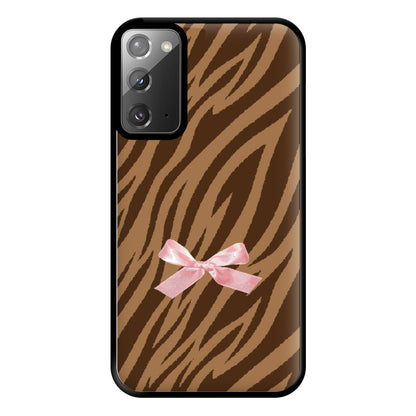 Coquette Brown Tiger Print Phone Case for Galaxy Note 20 Ultra