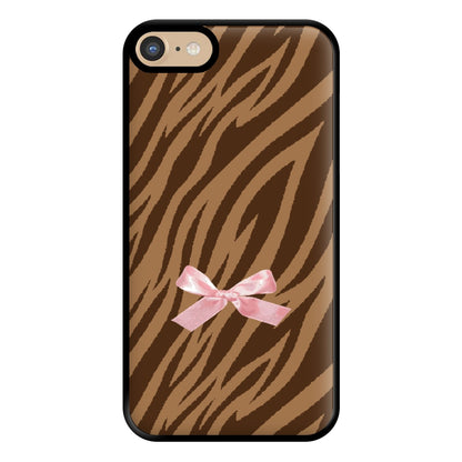 Coquette Brown Tiger Print Phone Case for iPhone 6 / 7 / 8 / SE