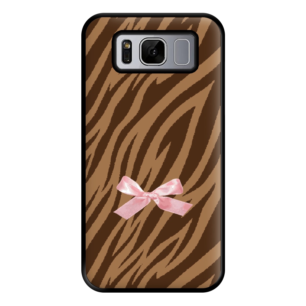 Coquette Brown Tiger Print Phone Case for Galaxy S8 Plus