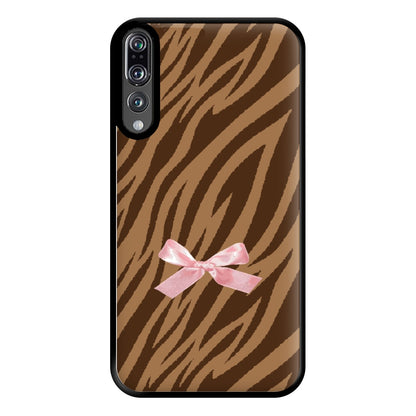 Coquette Brown Tiger Print Phone Case for Huawei P20 Pro