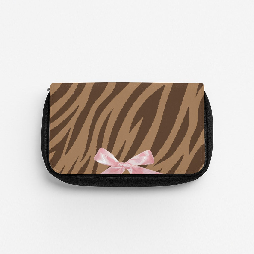 Coquette Brown Tiger Print Pencil Case
