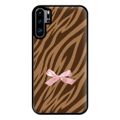 Coquette Brown Tiger Print Phone Case for Huawei P30 Pro