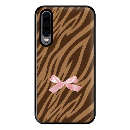 Coquette Brown Tiger Print Phone Case for Huawei P30