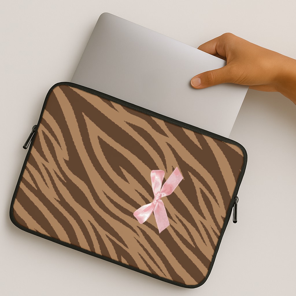 Coquette Brown Tiger Print MacBook Case