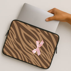 Coquette Brown Tiger Print MacBook Case