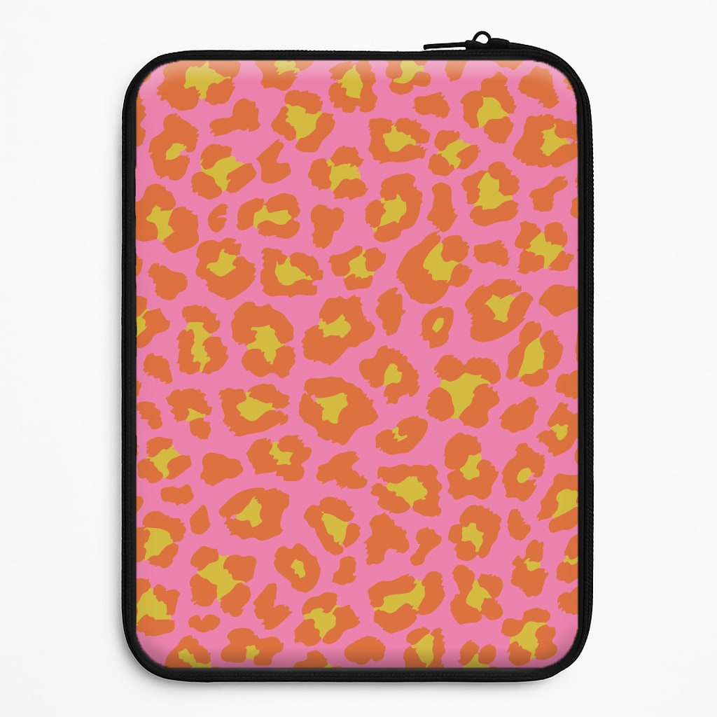 Vibrant Cheetah Print Laptop Sleeve