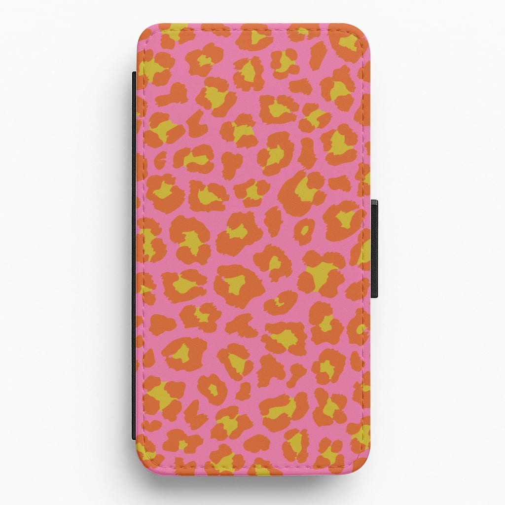 Vibrant Cheetah Print Flip / Wallet Phone Case