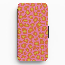 Vibrant Cheetah Print Flip / Wallet Phone Case
