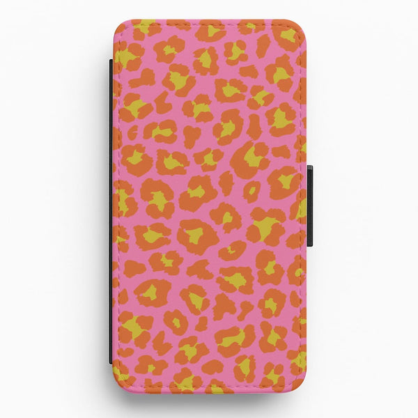 Vibrant Cheetah Print Flip / Wallet Phone Case