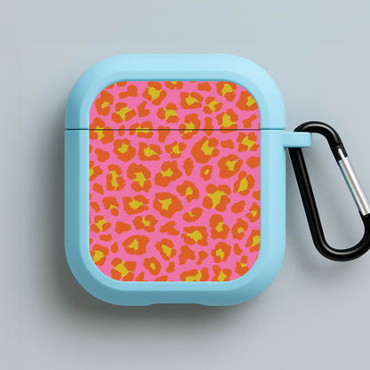 Vibrant Cheetah Print Blue AirPods Case