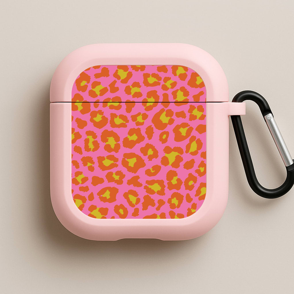 Vibrant Cheetah Print Pink AirPods Case