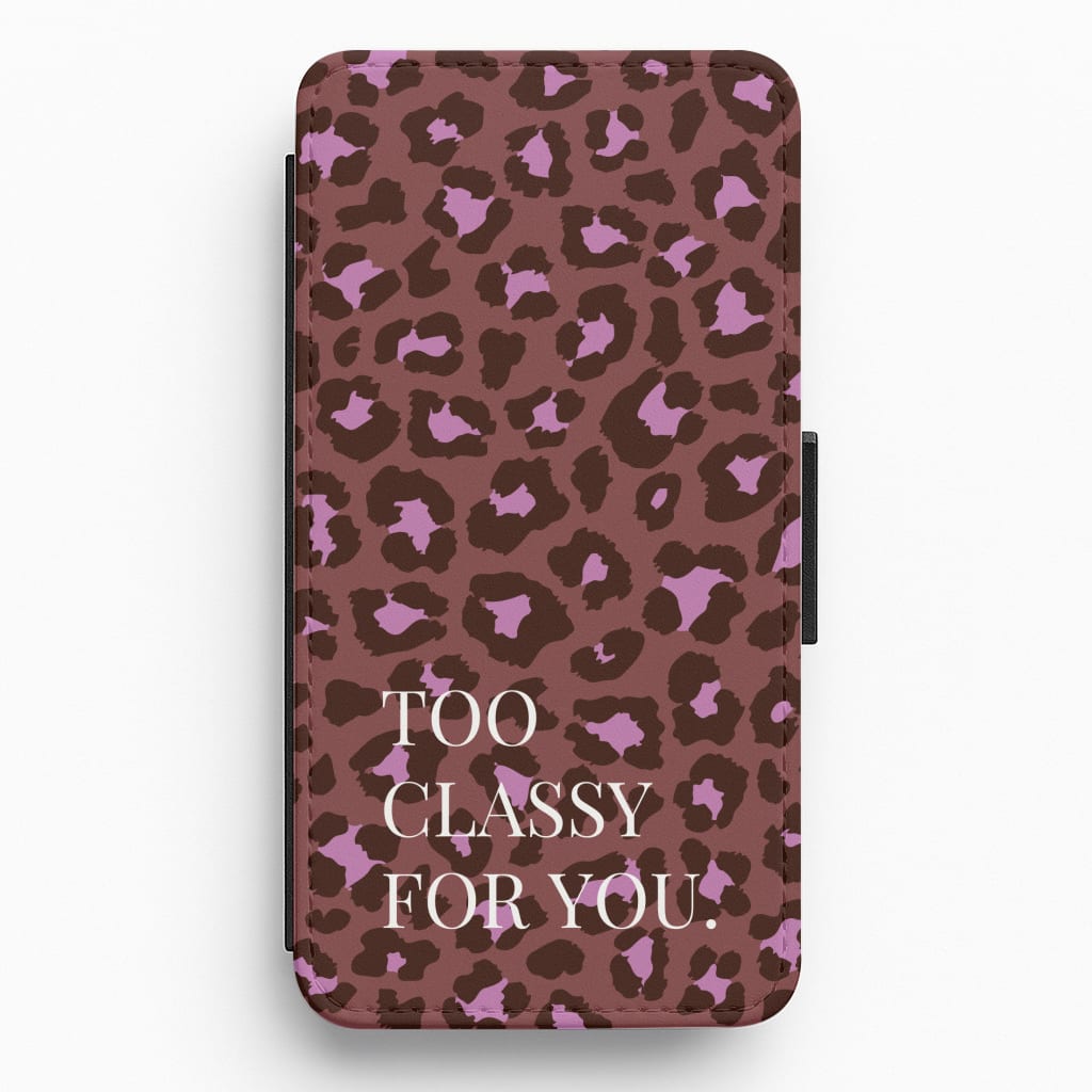 Too Classy Cheetah Print Flip / Wallet Phone Case