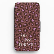 Too Classy Cheetah Print Flip / Wallet Phone Case 1