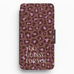 Too Classy Cheetah Print Flip / Wallet Phone Case