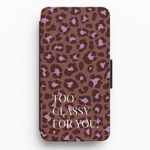Too Classy Cheetah Print Flip / Wallet Phone Case