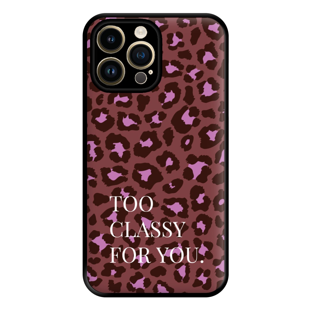 Too Classy Cheetah Print Phone Case for iPhone 14 Pro Max