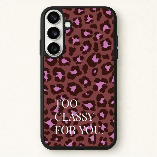 Too Classy Cheetah Print Phone Case for Galaxy S26