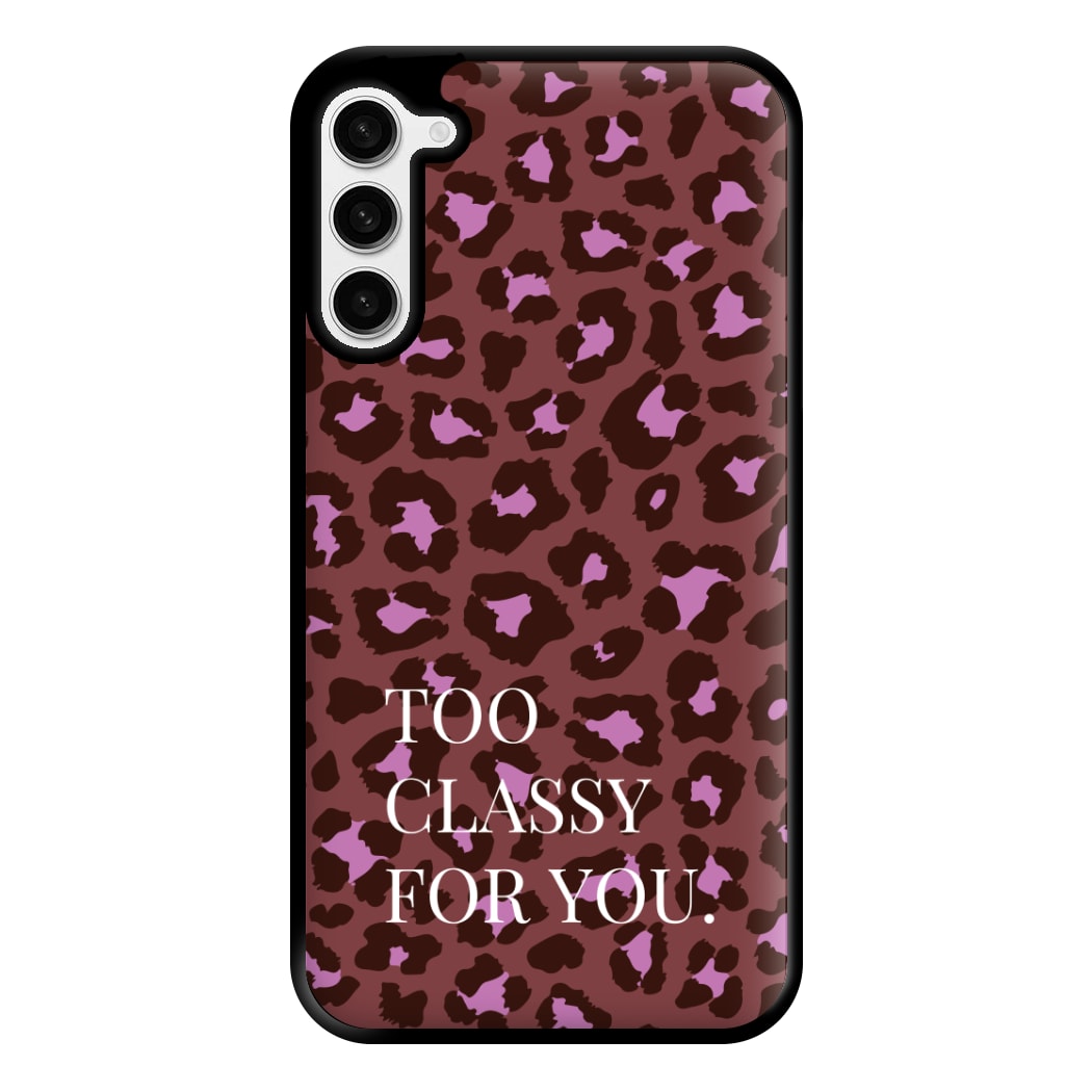 Too Classy Cheetah Print Phone Case for Galaxy S23 Plus
