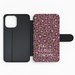 Too Classy Cheetah Print Flip Phone Case